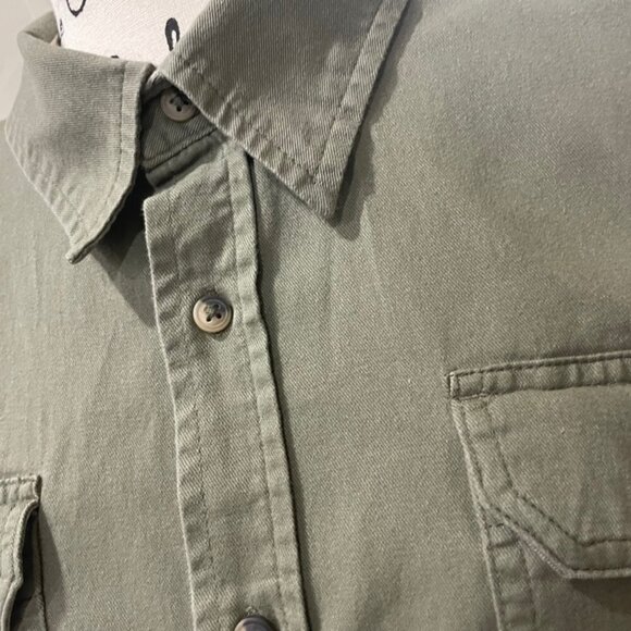 Wrangler Military Green premium quality Long sleeve Shirt size XXL - Picture 12 of 14